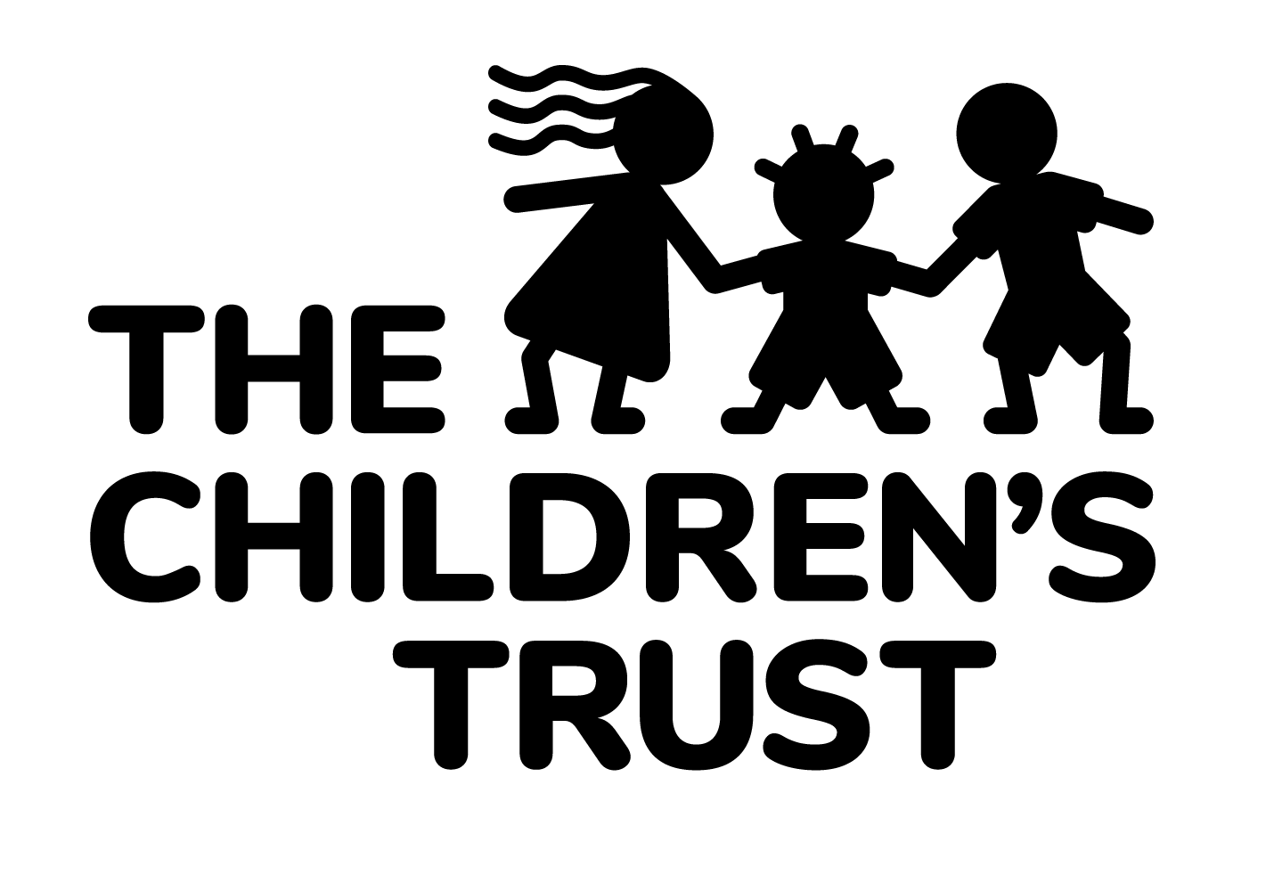 black and white logo for the children's trust