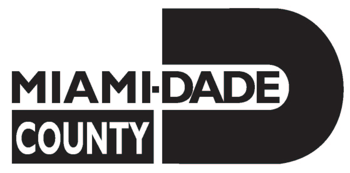 black and white logo for miami dade county