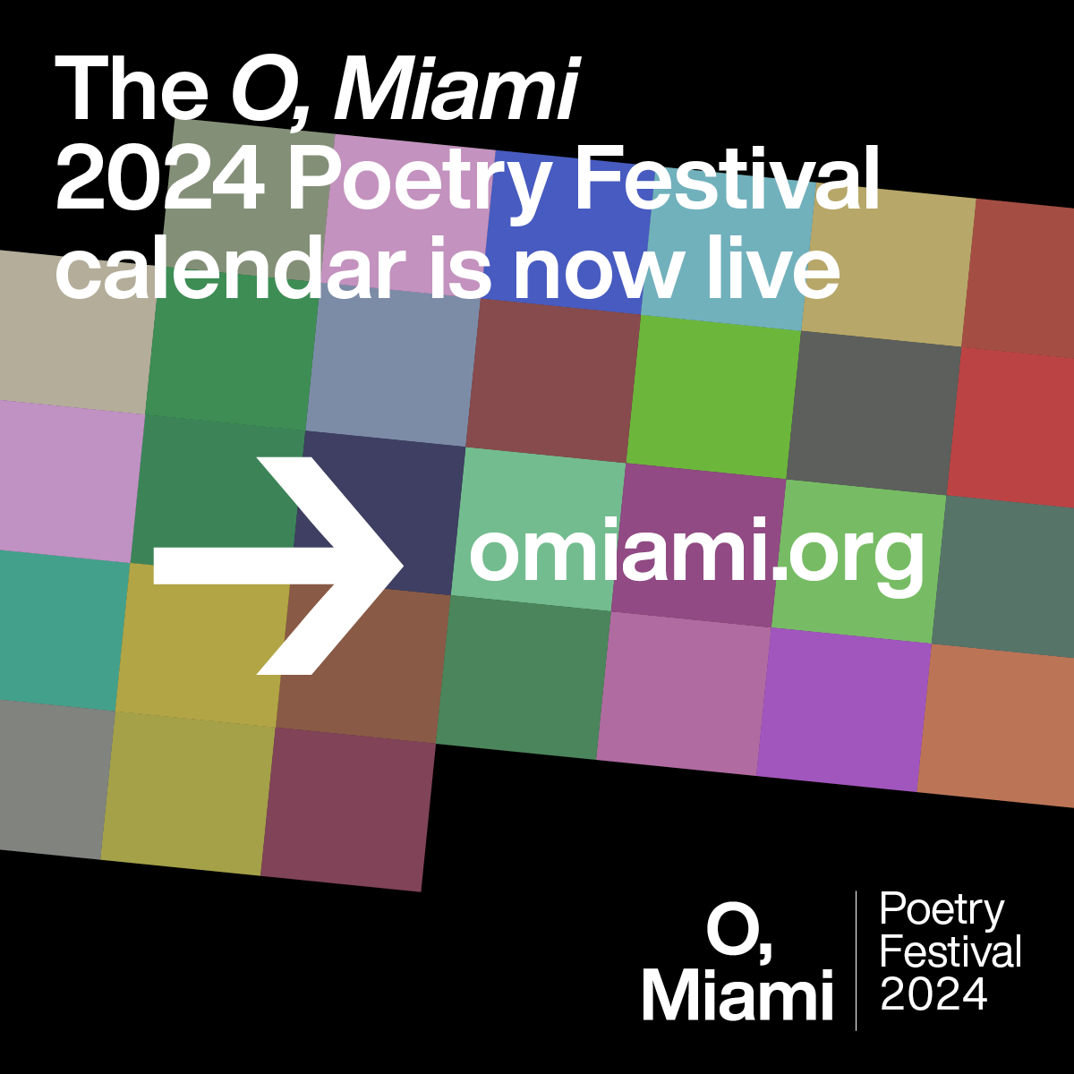 The O Miami Poetry Festival 2024 calendar of events is now live