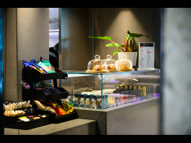 The Cafe at The Bass by Unique Catering, view of the counter